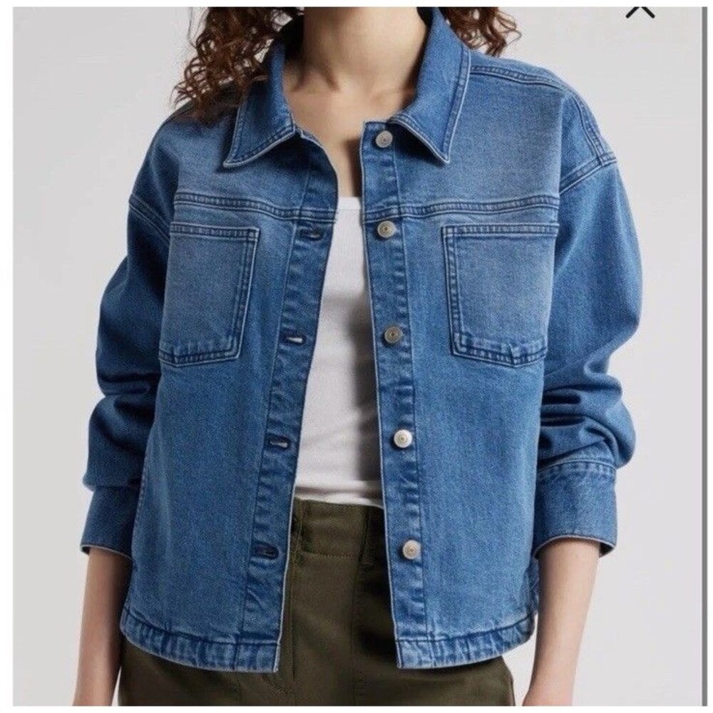 Treasure & Bond Back Pleat Denim Jacket Women’s Medium